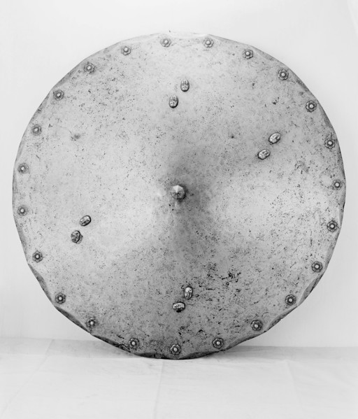Circular Target, 16th century, German, probably Nuremberg, Germany, Steel, brass, and leather, Diam