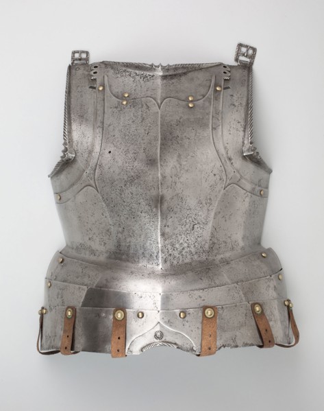 Breastplate with Associated Fauld, c. 1570, Northern German, Germany, northern, Steel and leather,