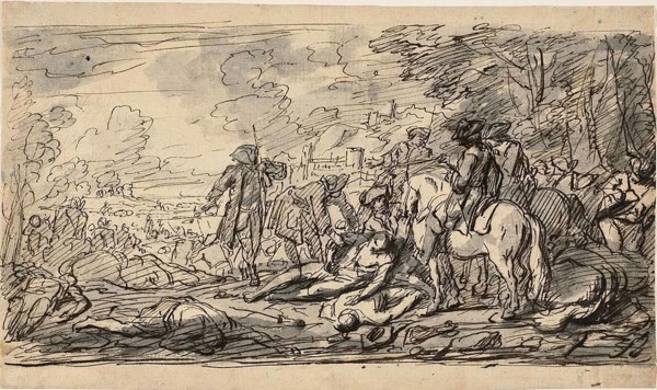 Cavalry Surveying the Wounded, n.d., Charles Parrocel (French, 1688-1752), or Joseph Francois