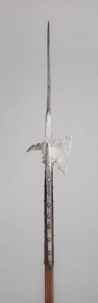 Halberd, 1540/60, Possibly French or German, Germany, Steel and wood, L. 255.3 cm (100 1/2 in.)