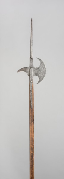 Halberd, 1592, German, Germany, East, Steel, iron, and wood