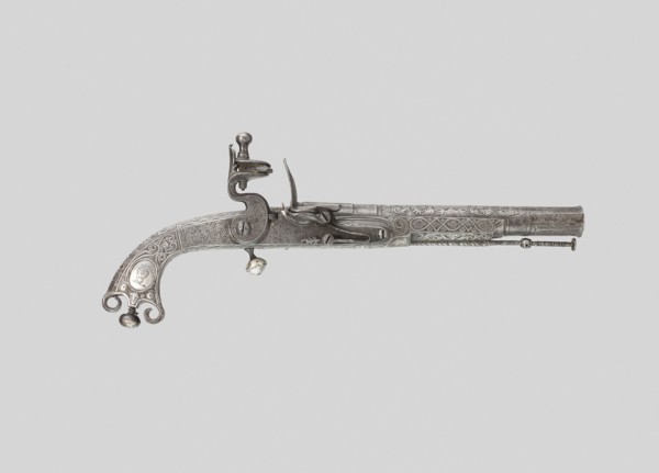 Flintlock Belt Pistol, 1775, Scottish, Leigh, Thomas Murdoch, active 1775-1790, Scotland, Steel,