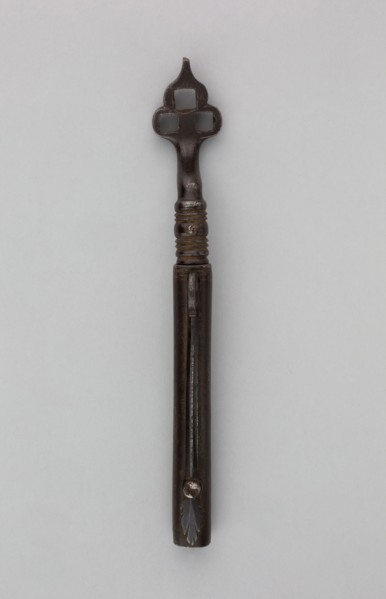 Wheellock Spanner with Powder Measure and Screwdriver, 17th century, German, Germany, Iron, L. 17.8