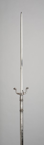 Combined Brandistock and Musket Rest, 17th century, Italian, Italy, northern, Steel, H. (with
