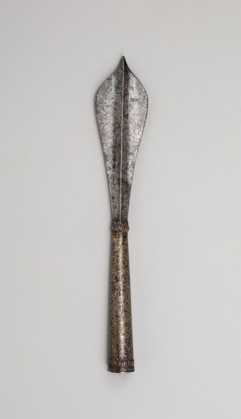 Ceremonial Arrowhead, 1500/1600, Italian, Italy, Steel, gilding, Blade L. 28.9 cm (11 3/8 in.)