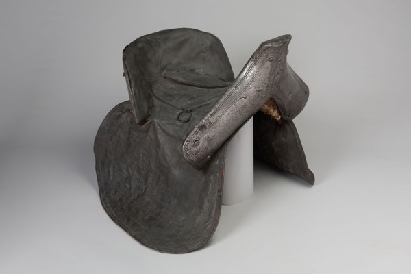 Armored Saddle, early 17th century, Italian, France, Wood, leather, canvas