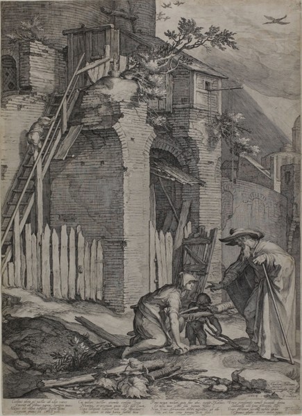 The Prophet Elie Arriving at the House of Sareptas’ Widow, 1604, Jan Saenredam (Netherlandish,