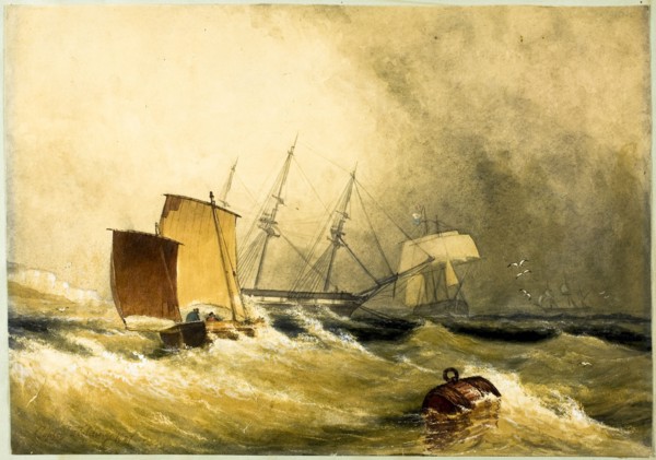 Marine Scene, n.d., possibly or an imitator of Anthony Vandyke Copley Fielding, English, 1787-1855,