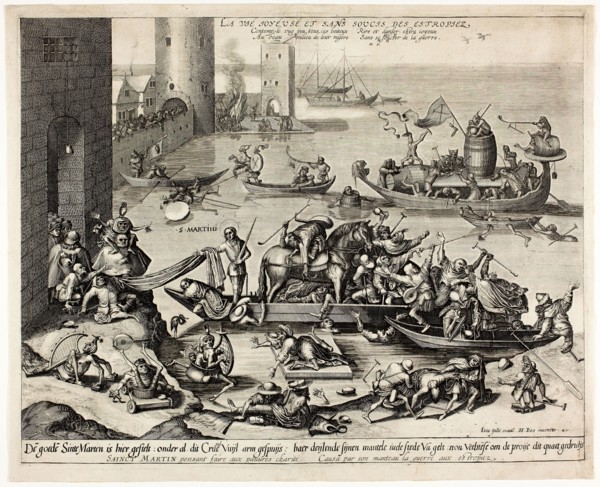 Saint Martin with his Horse in a Ship, c. 1561, Johannes and Lucas van Doetecum (Flemish, active in