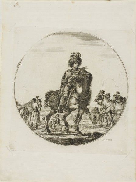 Hungarian Horseman, c. 1651, Stefano della Bella, Italian, 1610-1664, Italy, Etching on paper, 190