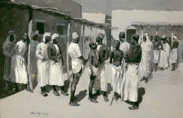 Slave Market, 1893, Frederic Remington, American, 1861–1909, New York, Oil on canvas, 73 × 103.5 cm