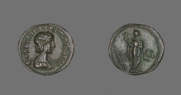 Coin Portraying Empress Salonina (wife of Gallienus), AD 254/268, Roman, minted in Alexandria,