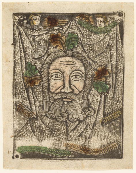 The Sudarium, 1460–65, Bavarian, 15th century, Germany, Metalcut in black hand colored with brush