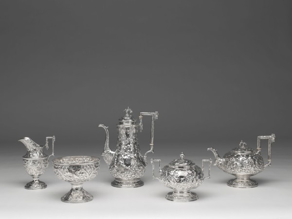 Tea and Coffee Service, 1840/68, Samuel Kirk & Son, American, 1846–1861, Samuel Kirk & Sons,