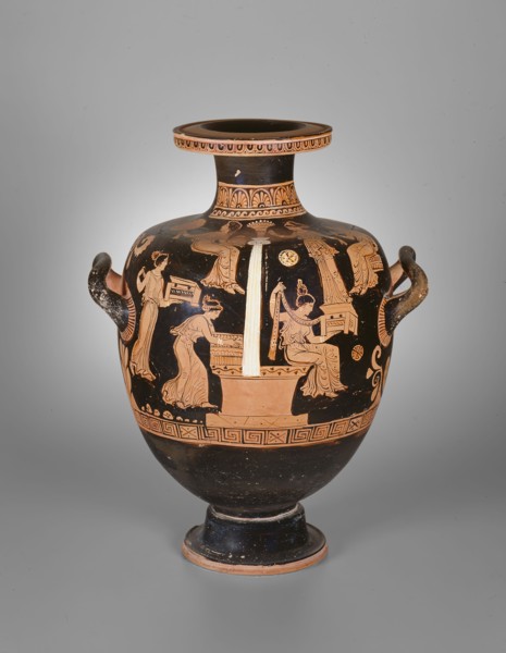 Hydria (Water Jar), 360/350 BC, Attributed to the Iliupersis Painter, Greek, Apulia, Italy, Puglia,