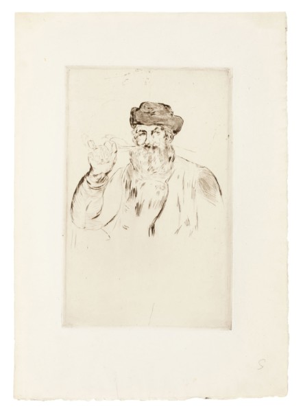 The Smoker II, 1879–82, Édouard Manet, French, 1832-1883, France, Drypoint in brown on ivory wove