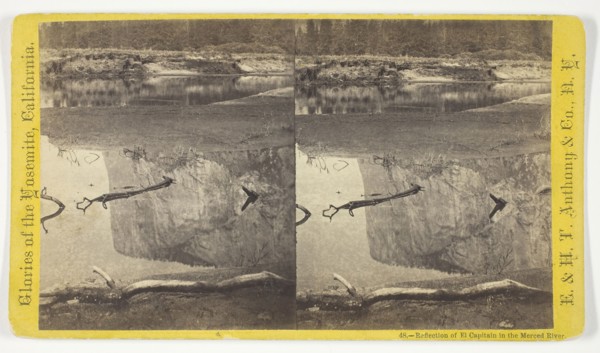 Reflection of El Capitain in the Merced River, 1870/71, Anthony & Company, American, active
