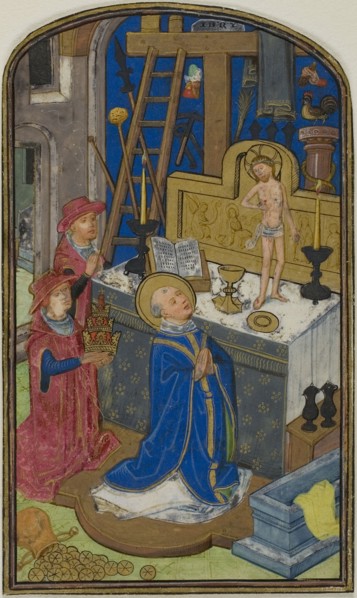 The Mass of St. Gregory, from a Book of Hours, 1460/70, Willem Vrelant or his workshop (Bruges),