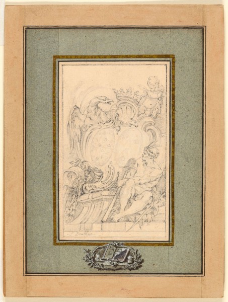 Armorial Bookplate for Crozat, Baron de Thiers, c. 1753, François Boucher, French, 1703-1770,