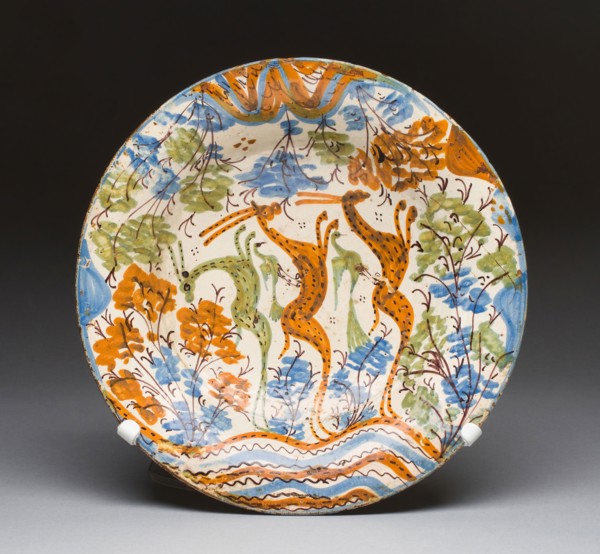 Charger, Late 17th century, Spain, Seville, Seville, Tin-glazed earthenware, H. 6.5 (2 5/8 in.),