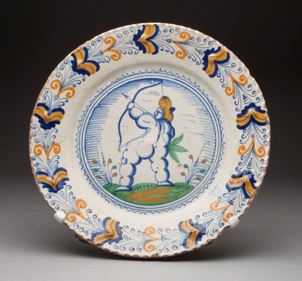 Plate, Mid 17th century, Netherlands, Haarlem, Haarlem, Majolica, Diam. 32.2 cm (12 5/8 in.)