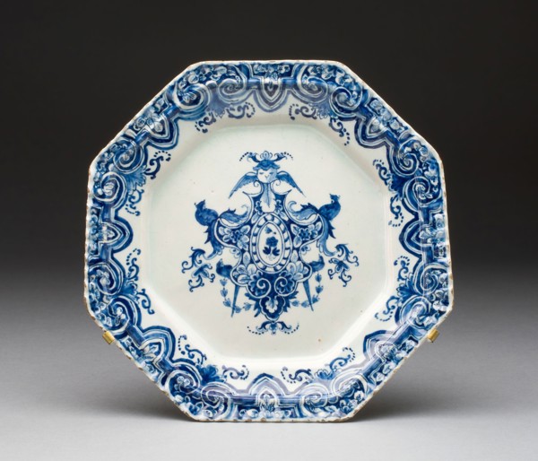Plate, 18th century, Netherlands, Delft, Delft, Tin-glazed earthenware (Delftware), Diam. 20.4 cm