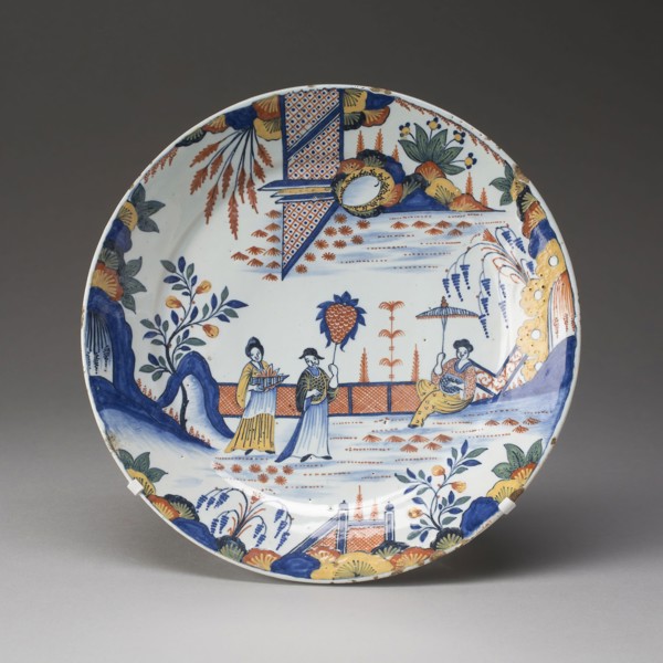 Plate, 1700/20, Netherlands, Delft, Delft, Tin-glazed earthenware (Delftware), Diam. 24.1 cm (9 1/2