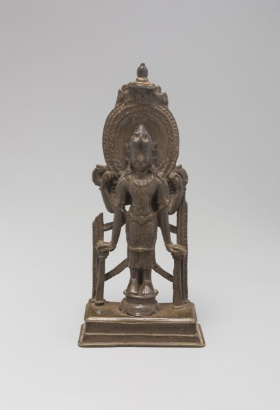 God Vishnu, c. 9th century, Bangladesh or Eastern India, Bangladesh, Bronze, 17.7 × 8.1 × 4 cm (7 ×