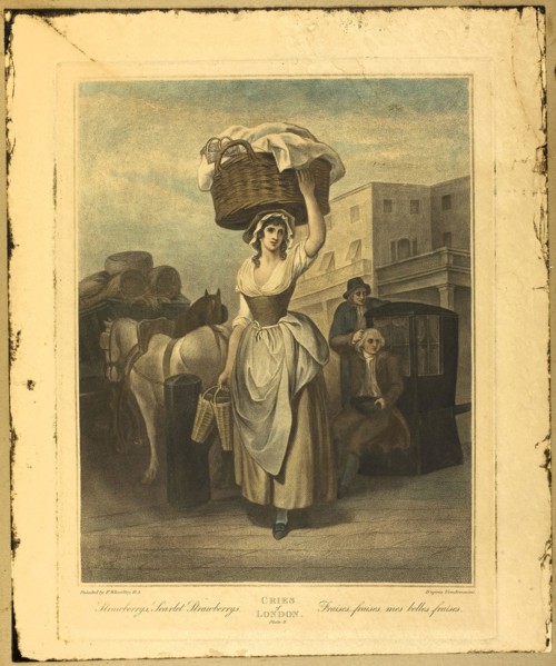 Strawberries, Scarlet Strawberries, Plate 9 from The Cries of London, 1799, After Francis Wheatley,