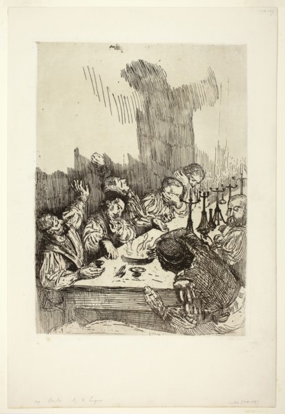 The Shadow, 1861, Alphonse Legros, French, 1837-1911, France, Etching with foul biting and plate