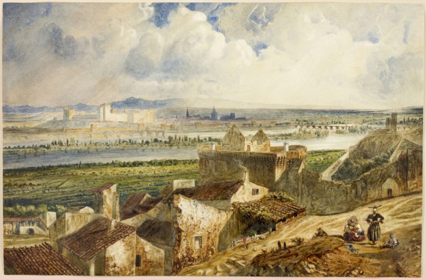 View of Avignon (from Villeneuve les Avignon), 1823/69, Paul Huet, French, 1803-1869, France,