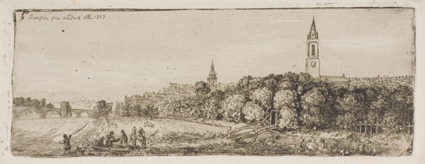 Dumfries from the Dock, 1777, John Clerk of Eldin, Scottish, 1728-1812, Scotland, Etching on paper,