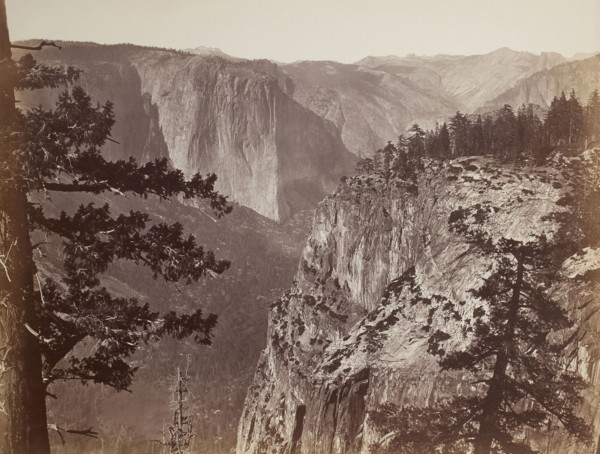First View of the Yosemite Valley from the Mariposa Trail, 1865/66, Carleton Watkins, American,