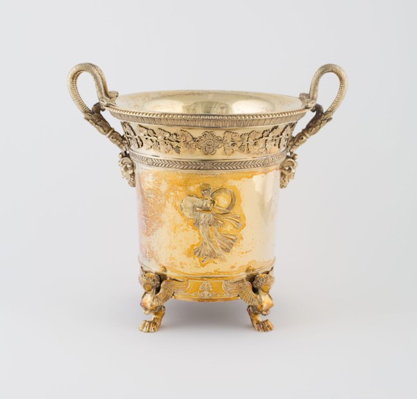 Wine Cooler, 1800/50, Jean Baptiste Claude Odiot, French, 1763-c. 1850, France, Silver gilt, 28.1 ×