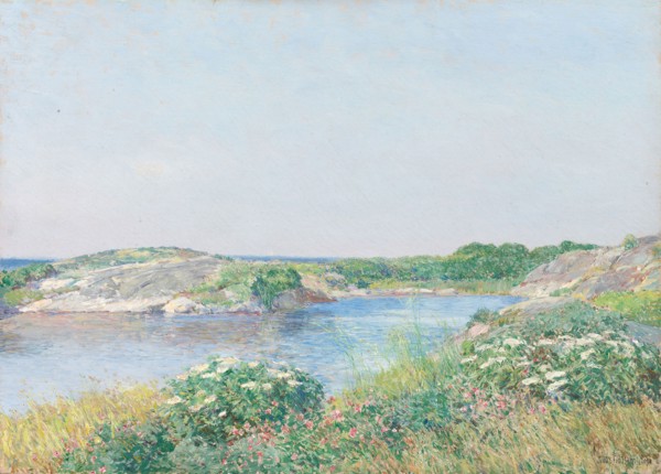 The Little Pond, Appledore, 1890, Childe Hassam, American, 1859–1935, New Hampshire, Oil on canvas,