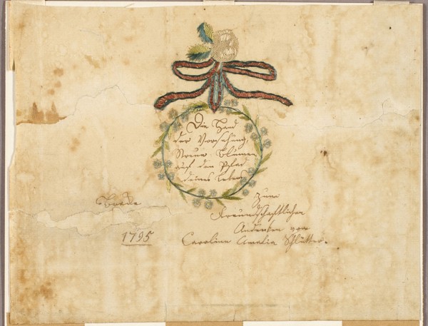 May the Hand of Providence Strew Flowers on the Path of Your Life (valentine), 1795, Carolina