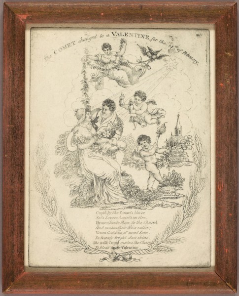 The Comet Change to a Valentine for the 14th of February (valentine), c. 1830, Unknown Artist,