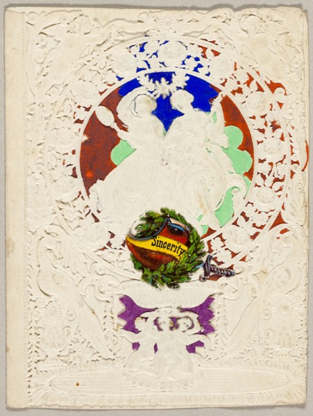 Sincerity (valentine), 1840/50, Thomas Wood, English, 19th century, England, Collaged elements on