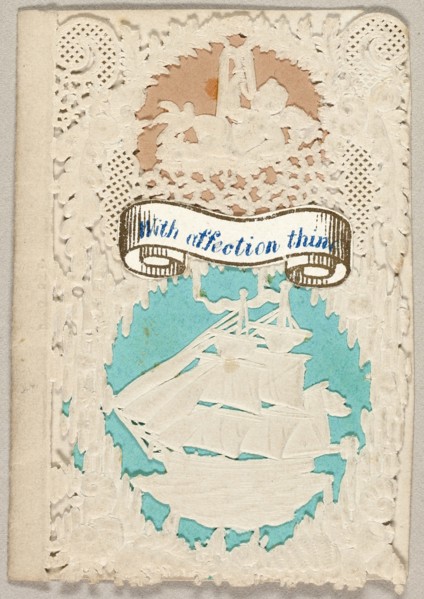 With Affection Thine (valentine), c. 1850, Thomas Wood, English, 19th century, England, Collaged