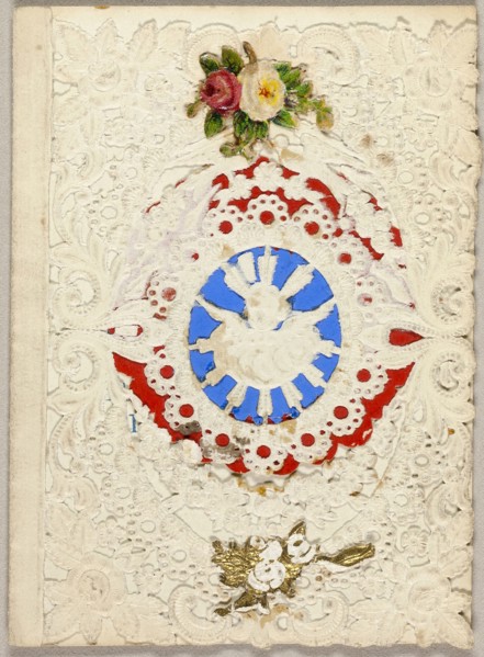 Untitled Valentine (Putti on Blue Ground), c. 1850, Unknown Artist, American or English, 19th