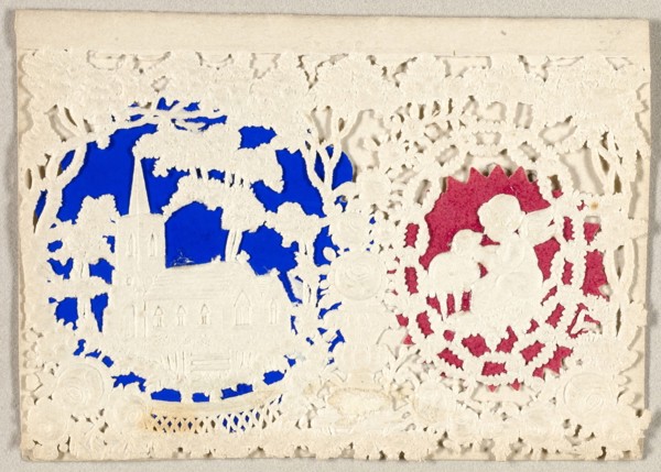 Untitled Valentine (Church and Putti), c. 1850, Thomas Wood, English, 19th century, England, Cut