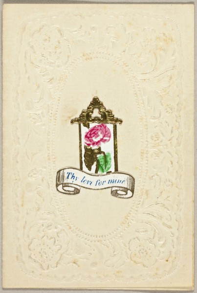 Thy Love for Mine (valentine), c. 1830, Unknown Artist, American or English, 19th century, United