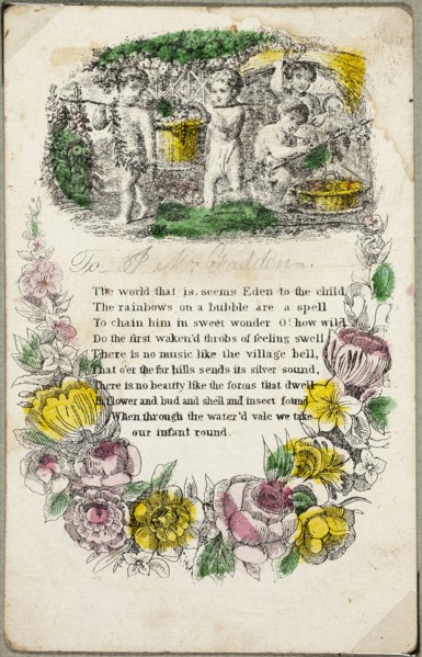 The World That Is (valentine), c. 1830, Unknown Artist, American or English, 19th century, United