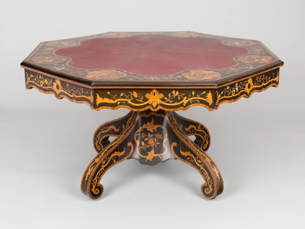 Octagonal Library Table, c. 1840, designed 1832, Attributed to Richard Hicks Bridgens, English,