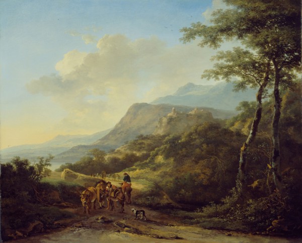 Italian Landscape with Travelers, 1645/50, Jan Both, Dutch, c. 1618-1652, Holland, Oil on canvas,