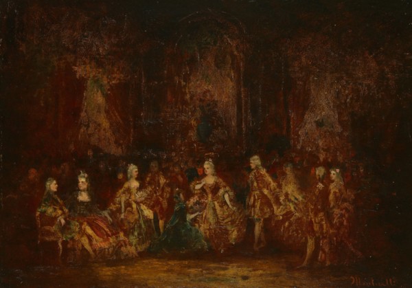 Persons in Louis XV Costumes, c. 1880, Adolphe-Joseph-Thomas Monticelli, French, 1824-1886, France,