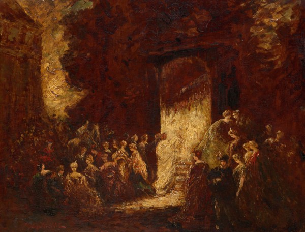Fête d’Après-Midi, c. 1880, Adolphe-Joseph-Thomas Monticelli, French, 1824-1886, France, Oil on