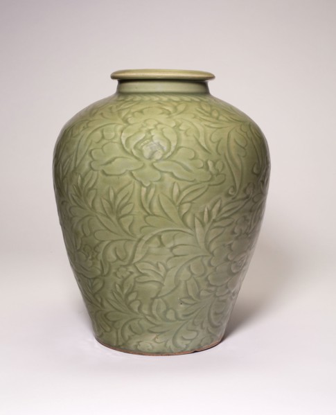 Jar with Peony Scrolls, Ming dynasty (1368–1644), 15th century, China, Junyao, Longquan ware,