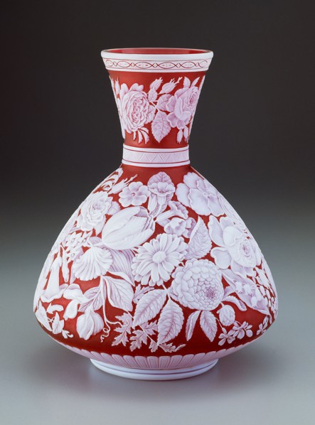 Vase, 1885/90, Made by Thomas Webb and Sons, Stourbridge, England, founded 1837, Carved by George
