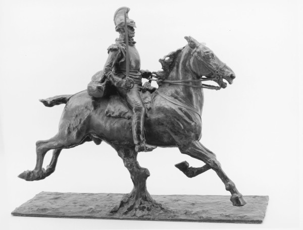 Cuirassier with Drawn Sword, modeled c. 1875 (cast after 1891), Jean-Louis-Ernest Meissonier,